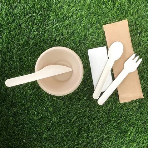 Eco Friendly Sugarcane Bagasse Fiber Disposable Cutlery Set Uae