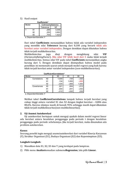 Uji Asumsi Klasik Pdf