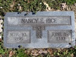 Nancy E Gabbard Rice 1896 1970 Mémorial Find a Grave