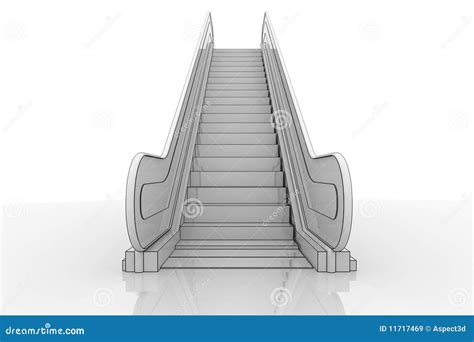 Escalator design stock illustration. Illustration of mall - 11717469