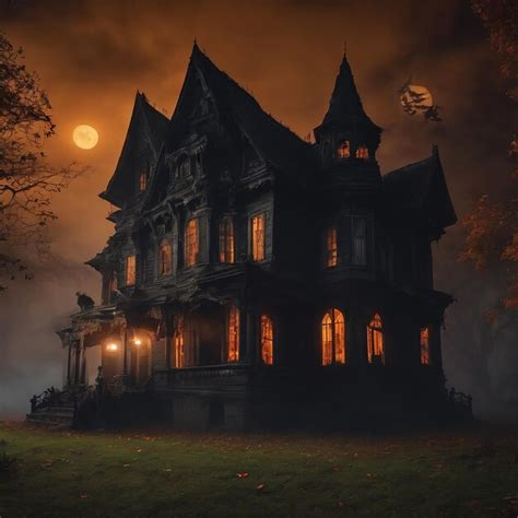 Premium AI Image | Spooky haunted house halloween photo