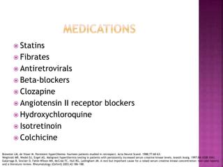 Approach To Creatine Kinase Elevation PPT