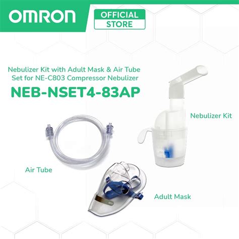 Omron Neb Nset Ap Nebulizer Kit With Adult Mask And Air Tube Set For