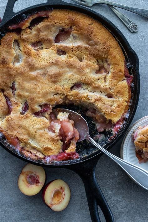 Easy Plum Cobbler Recipe - Simple Late Summer Fruit Dessert