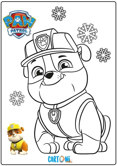 Paw Patrol Da Colorare - Rubble Paw Patrol da colorare