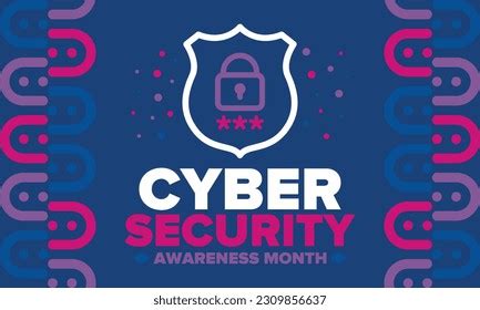 Cyber Security Awareness Month Celebrated Annual Stock Vector (Royalty ...