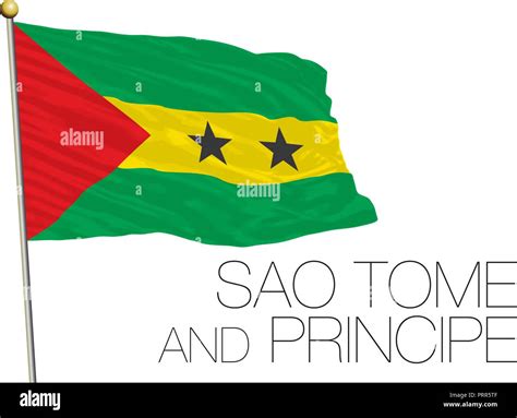 Sao Tome And Principe Official Flag Vector Illustration Stock Vector