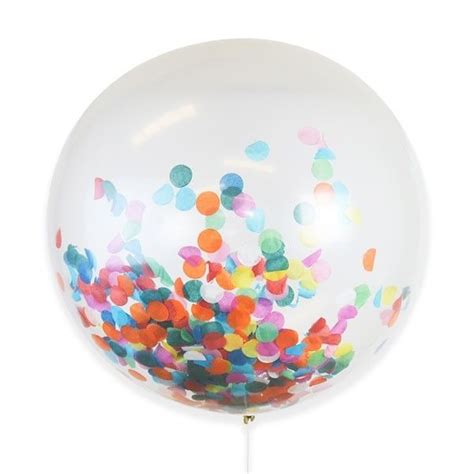 Globo Gigante Deco L Tex Cm Transparente Con Confeti Real