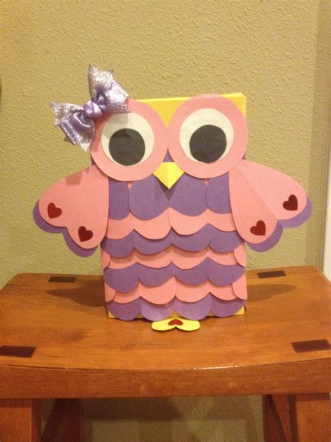 Diy Owl Valentine Box Pin On Projects To Try