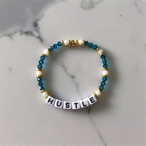 Beaded Bracelet Customizable Words Etsy