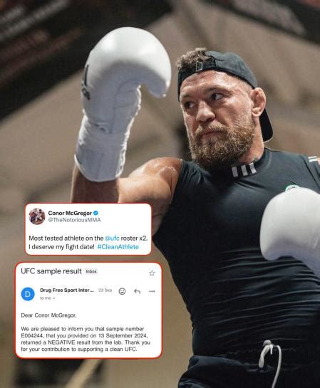 Conor McGregor Shares Screenshot Confirming NEGATIVE Drug Test Results