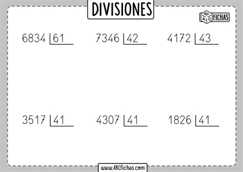 Divisiones De Dos Cifras