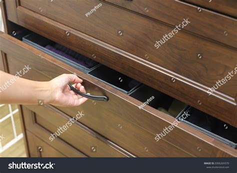 Woman Open Shelf Pull Open Drawer Stock Photo 2006269379 Shutterstock