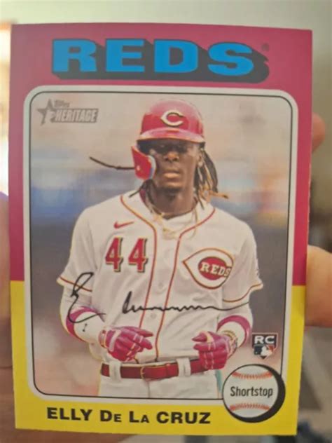 CARTE RECRUE 2024 Topps Heritage Elly De La Cruz RC Cincinnati Reds