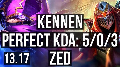 Kennen Vs Zed Top Rank 5 Kennen 5 0 3 1 9m Mastery 1000 Games