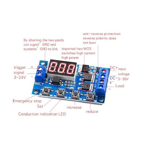 12 24V Trigger Cycle Timer Delay Switch Circuit