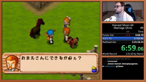 Harvest Moon 64 Marriage Ann Speedrun 1 29 22 YouTube