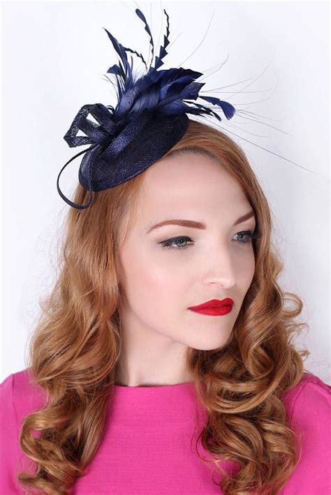 Arianna Navy Blue Fascinator This Season Sophisticated Fascinators Stole The Show On The