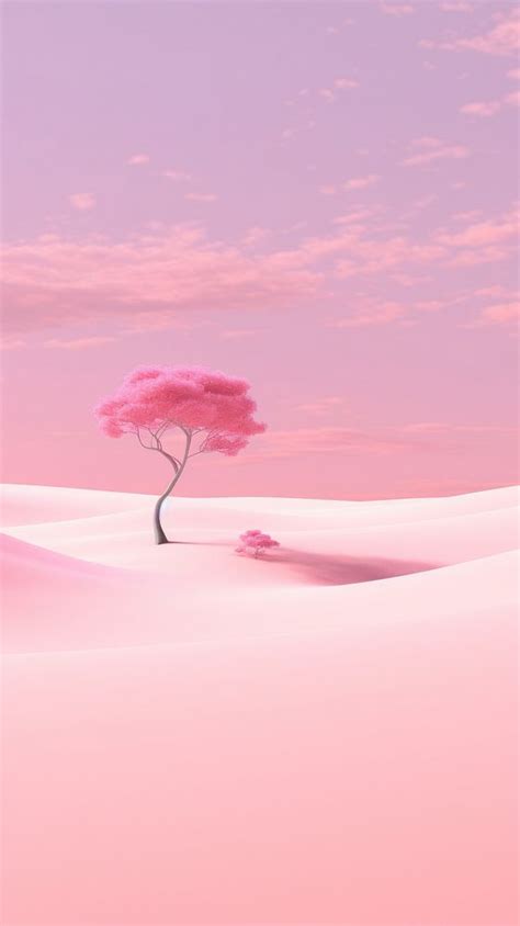 Pink aesthetic landscape wallpaper outdoors | Premium Photo - rawpixel