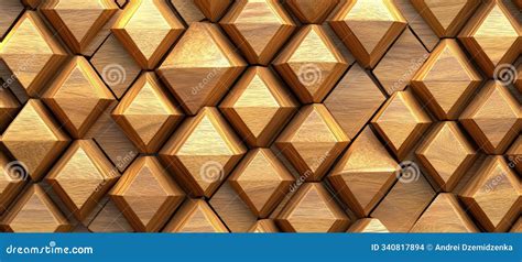 Metallic Gold Background Banner With Abstract Triangular Gold Mosaic