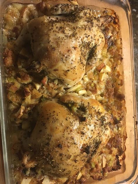 Herbed Cornish Hens With Easy Apple Stuffing Cornish Hens Baked