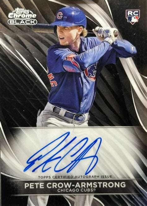 Pete Crow Armstrong 2024 Topps Chrome Black CBA PC Autographs Price