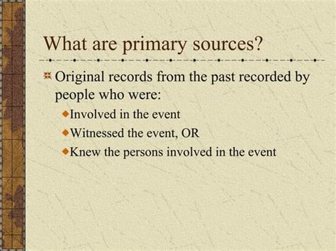 Primary and Secondary Sources | ODP | Secondary Education | Education 