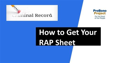 How To Get Your Rap Sheet Youtube