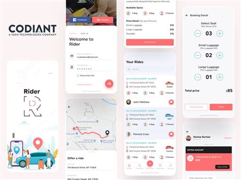 Rider Driver App Rider App Ui Design