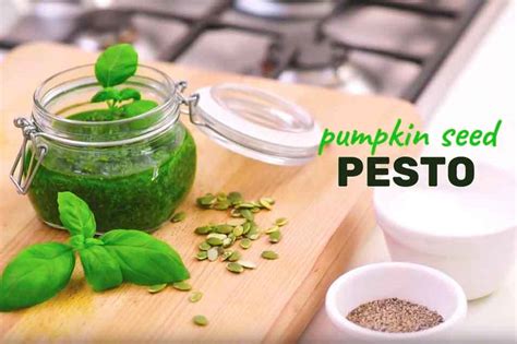 Vegan Pesto Sauce Recipe Made With Pumpkin Seed