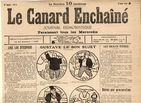 N Du Canard Encha N Ao T Collection Journaux Anciens