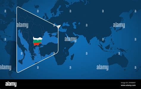 Lage Bulgariens Auf Der Weltkarte Mit Vergr Erter Karte Bulgariens Mit