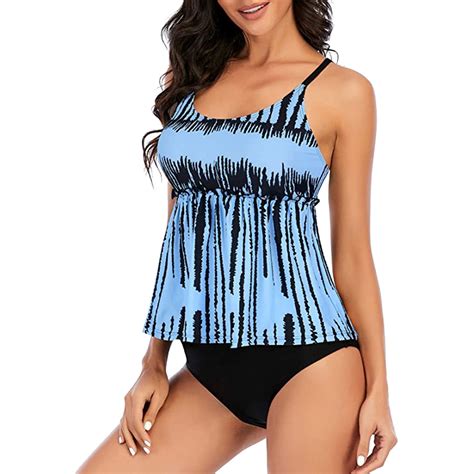 Idall Tankini Swimsuits Bathing Suit High Waisted Bikini Sexy Push Up S