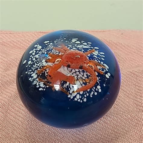 Source Unknown Art Art Glass Crab Paperweight Poshmark