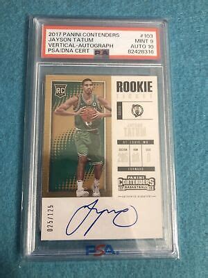 Psa Panini Contenders Jayson Tatum Autograph Auto With