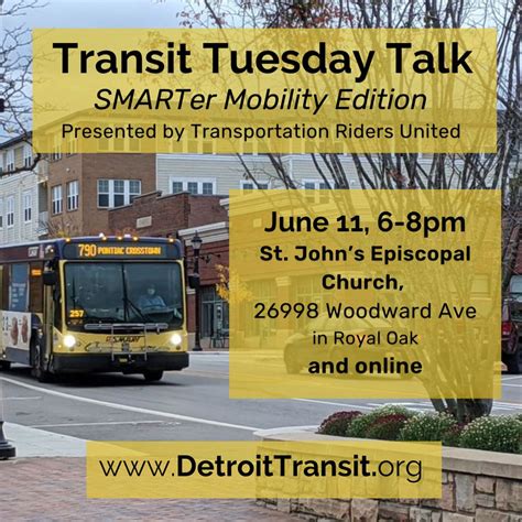 Transit Tuesday Talk: SMARTer Mobility! - Transportation Riders United