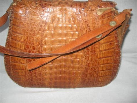 Vintage Alligator Handbags/brown Reptile 1950's Handbags/alligator ...