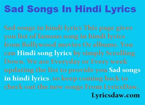 sad songs  hindi lyrics  hindi lyrics songs