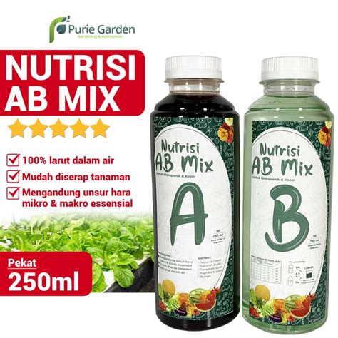 Jual Pupuk Nutrisi Ab Mix Sayuran Buah Cabe Bunga Cair Ml Pekat