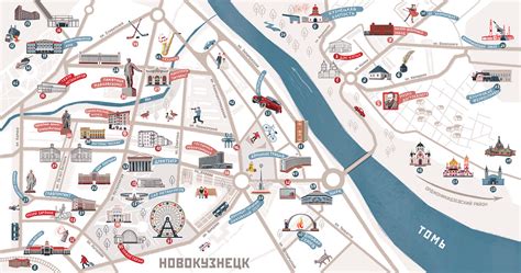 illustrated map  novokuznetsk behance