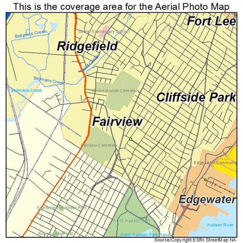 Aerial Photography Map Of Fairview Nj New Jersey