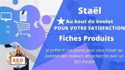 Je Vais R Diger Fiches Produits Seo Optimis Es En Fran Ais Ou Anglais