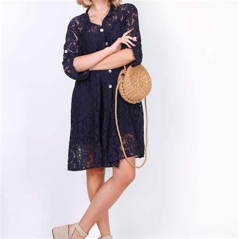 Flot Og Feminin Blonde Tunika Med Underkjole I Plus Size