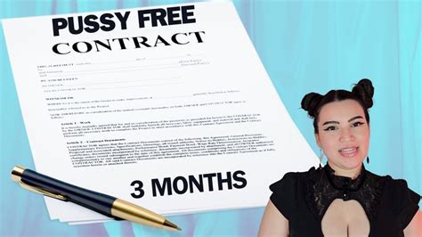 Pussy Free Pledge Contract Real Month Pussy Free Guidance By Countess Wednesday Pussy