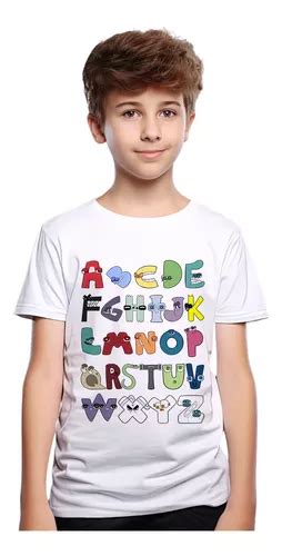 Camiseta Infantil Alphabet Lore Alfabeto Completo Lk 078 Parcelamento