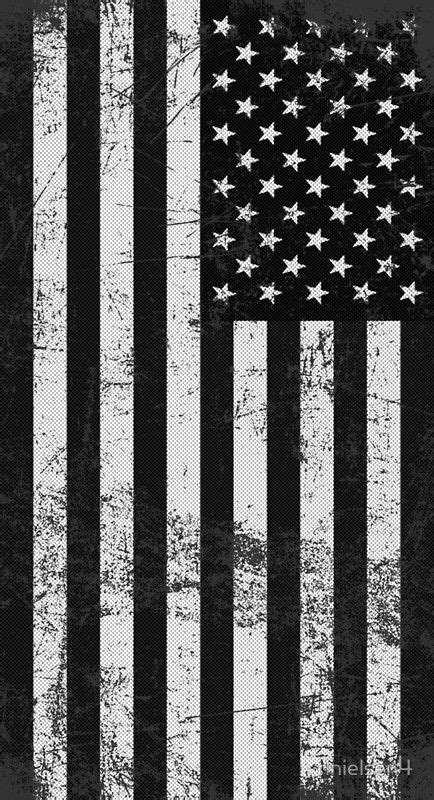 "Black and white American flag" Poster for Sale by rlnielsen4 | American flag wallpaper ...