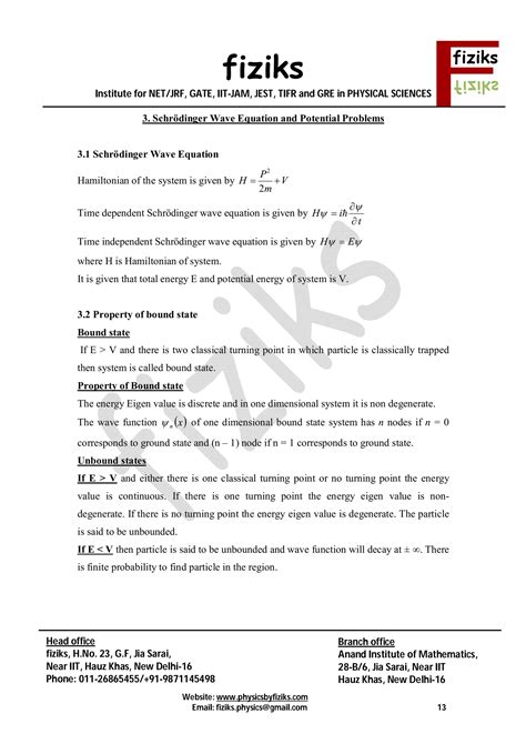 Quantum Formula Sheet Pdf