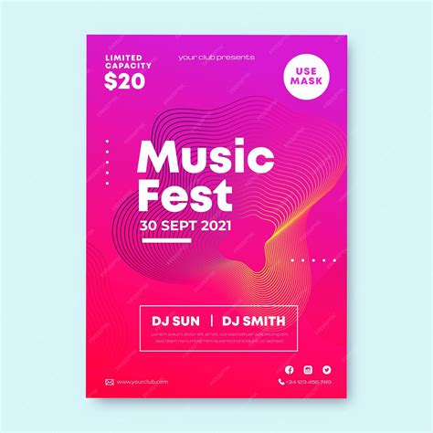 Free Vector Music Festival Flyer Template