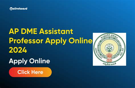 AP DME Assistant Professor Apply Online 2024 Application Link