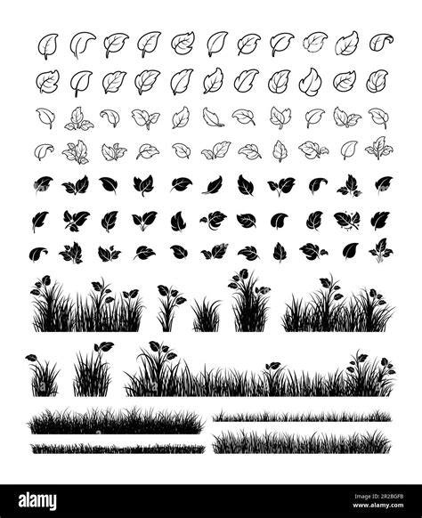 Black Grass Silhouette Vector